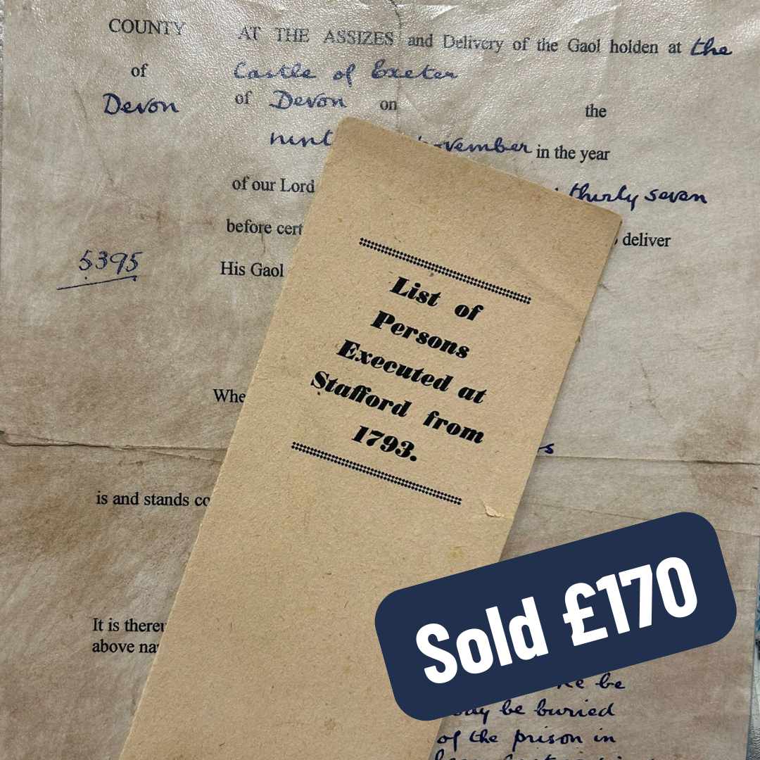 Stafford executions list sparks social media storm – and sells to local bidder